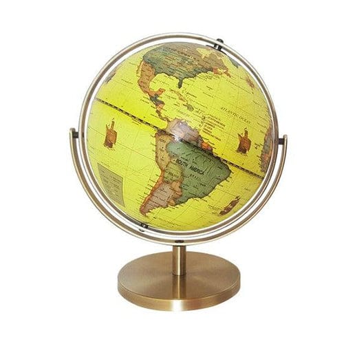 Globo Terrestre Giratório Retro Suporte De Metal Cor De Cobre Loja