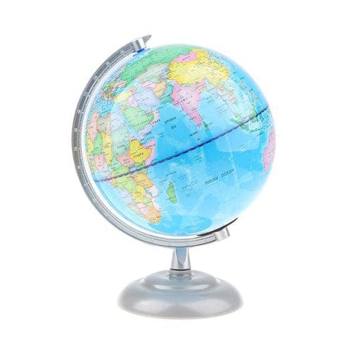 Globo Terrestre Com Luz (Suporte Prata)