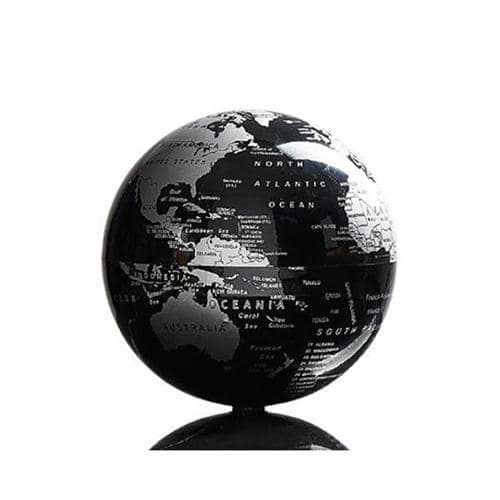 Globo Terrestre Decorativo - (Preto / Prata)