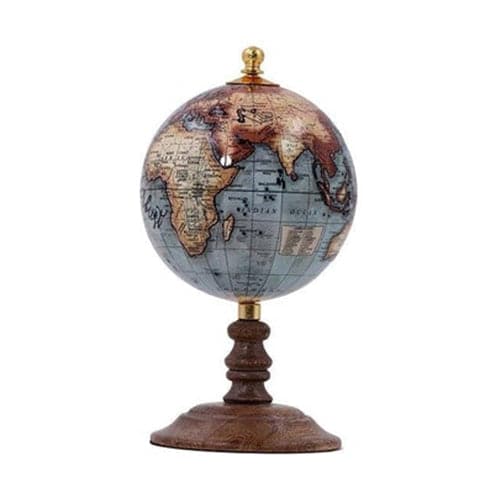 Globo Terrestre Vintage Azul (Estilo Americano)