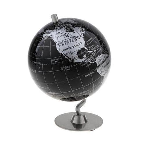Globo Terrestre Decorativo - Preto & Prata