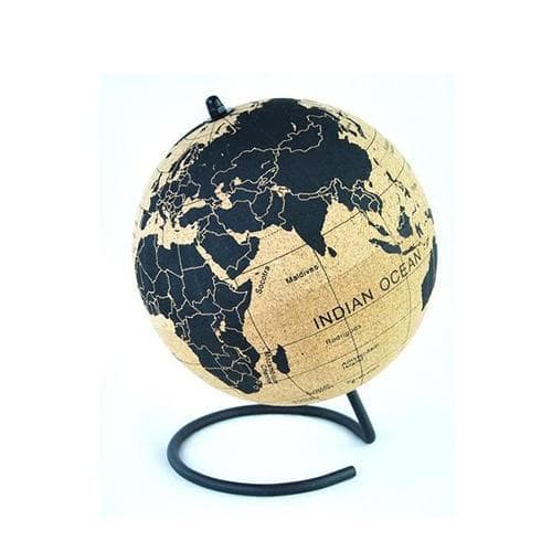 Globo Terrestre Cortiça - Continentes Azul Marinho (20 Cm)