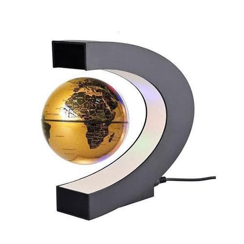 Globo Levitação Magnética - Suporte Em C (Esfera De Ouro)