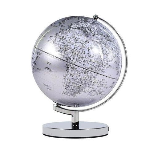 Globo Terrestre Metal (Prata)