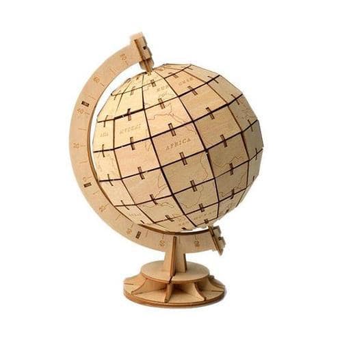 Quebra Cabeça Globo Terrestre 3D De Madeira