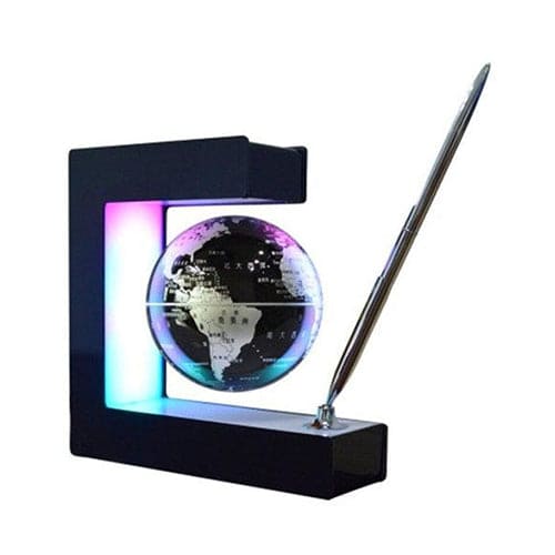 Globo Levitação Magnética - Suporte Geométrico (Esfera Preta)