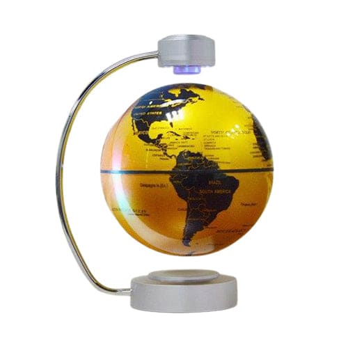 Globo Terrestre Magnetico - Suporte Fino (Esfera De Ouro)