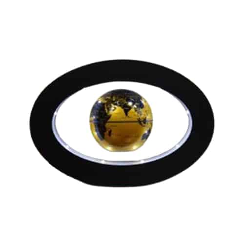 Globo Terrestre Magnetico - Suporte Oval (Esfera De Ouro)