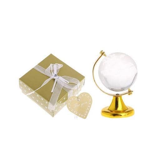 Mini Globo Terrestre Cristal Dourado