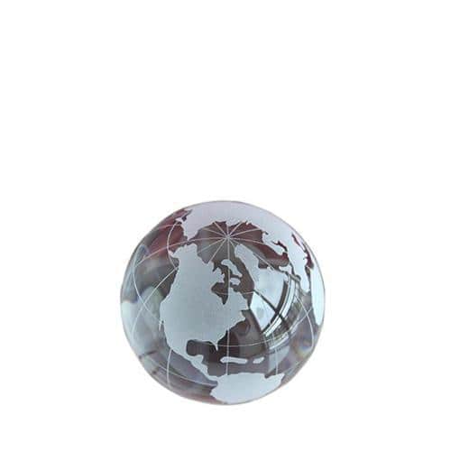 Mini Globo Terrestre De Vidro - Gravado A Laser