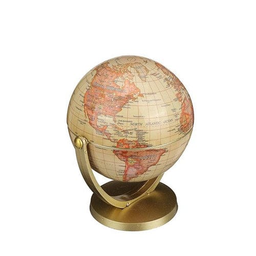 Globo Terrestre Rotativo Pequeno - Estilo Antigo (Giratório)